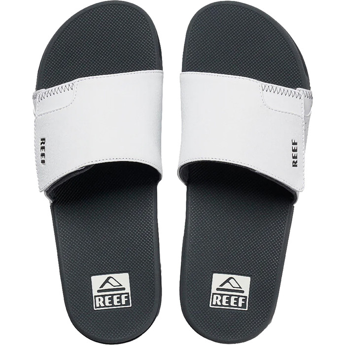 2023 Reef Mens Fanning Slider Flip Flops CI5856 - Grey / White